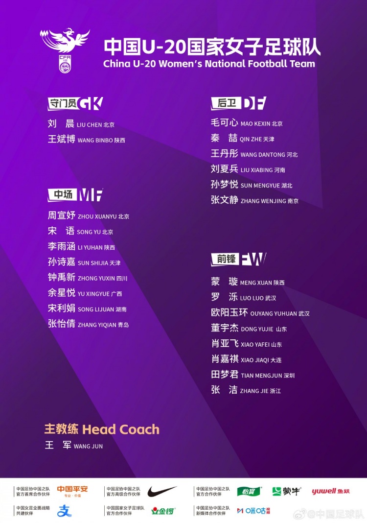 U20女足2026年第二期选拔集训:海埂7月启动 U20女足2026年第二期选拔集训:海埂7月启动