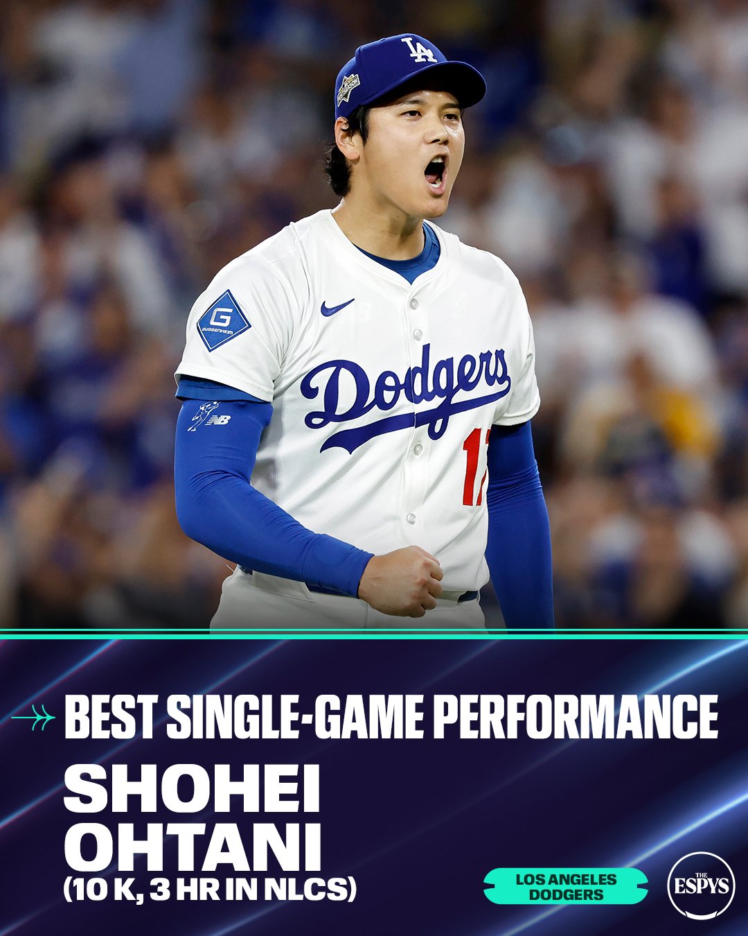 大谷翔平缺席领奖 阿德巴约83分无缘ESPY最佳单场