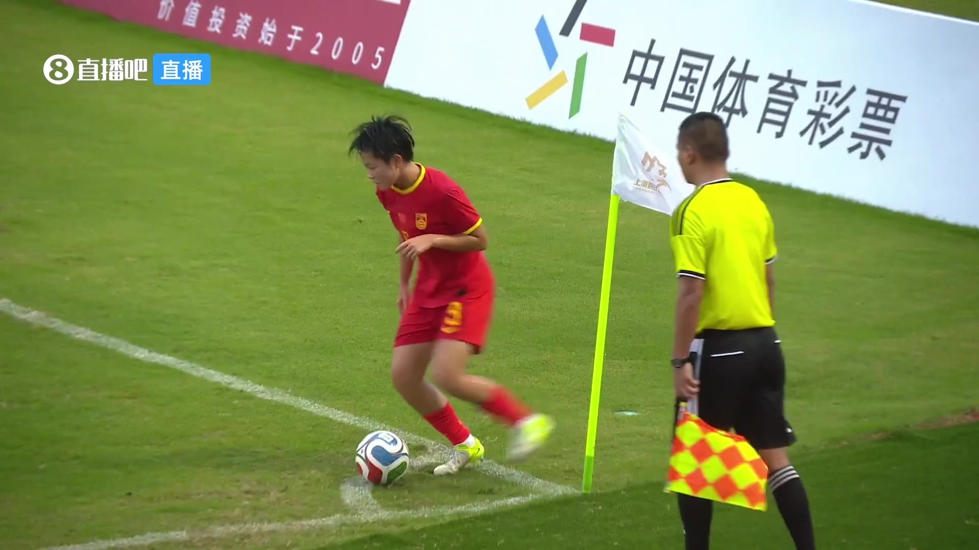 刘雨辰头球破门，U17中国女足5-0领先皇马U17