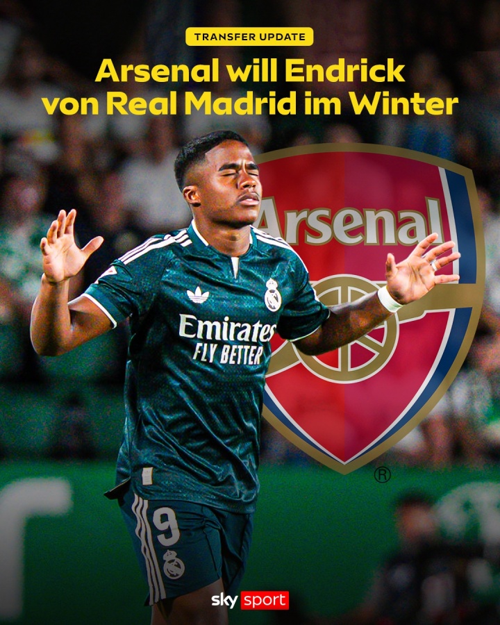 更好选择？德天空：枪手考虑在冬窗求购恩德里克，并放走约克雷斯